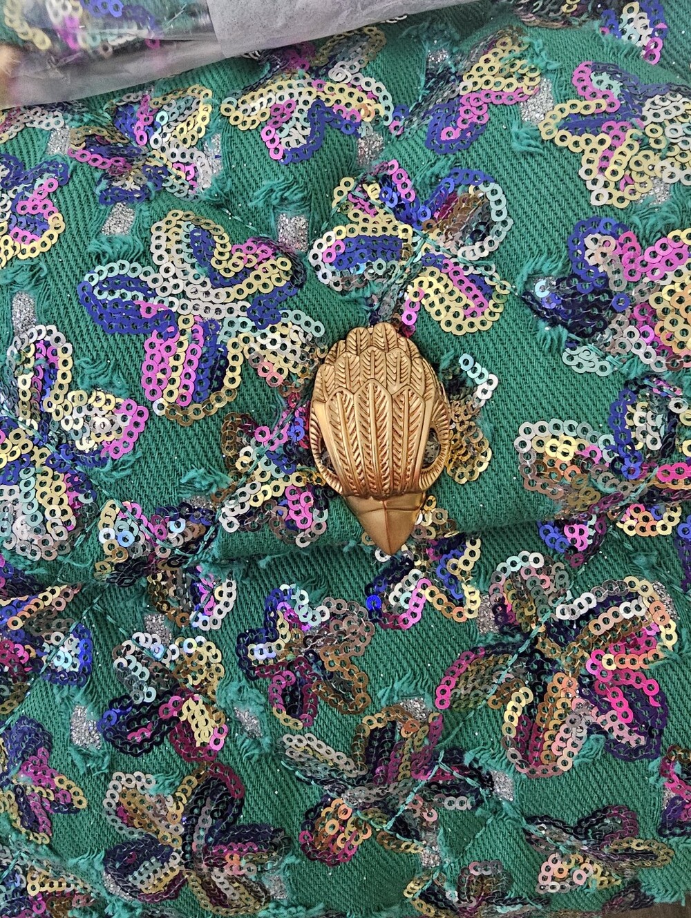 Kurt Geiger London Large Sequin Floral  Bag . - Picture 3 of 13